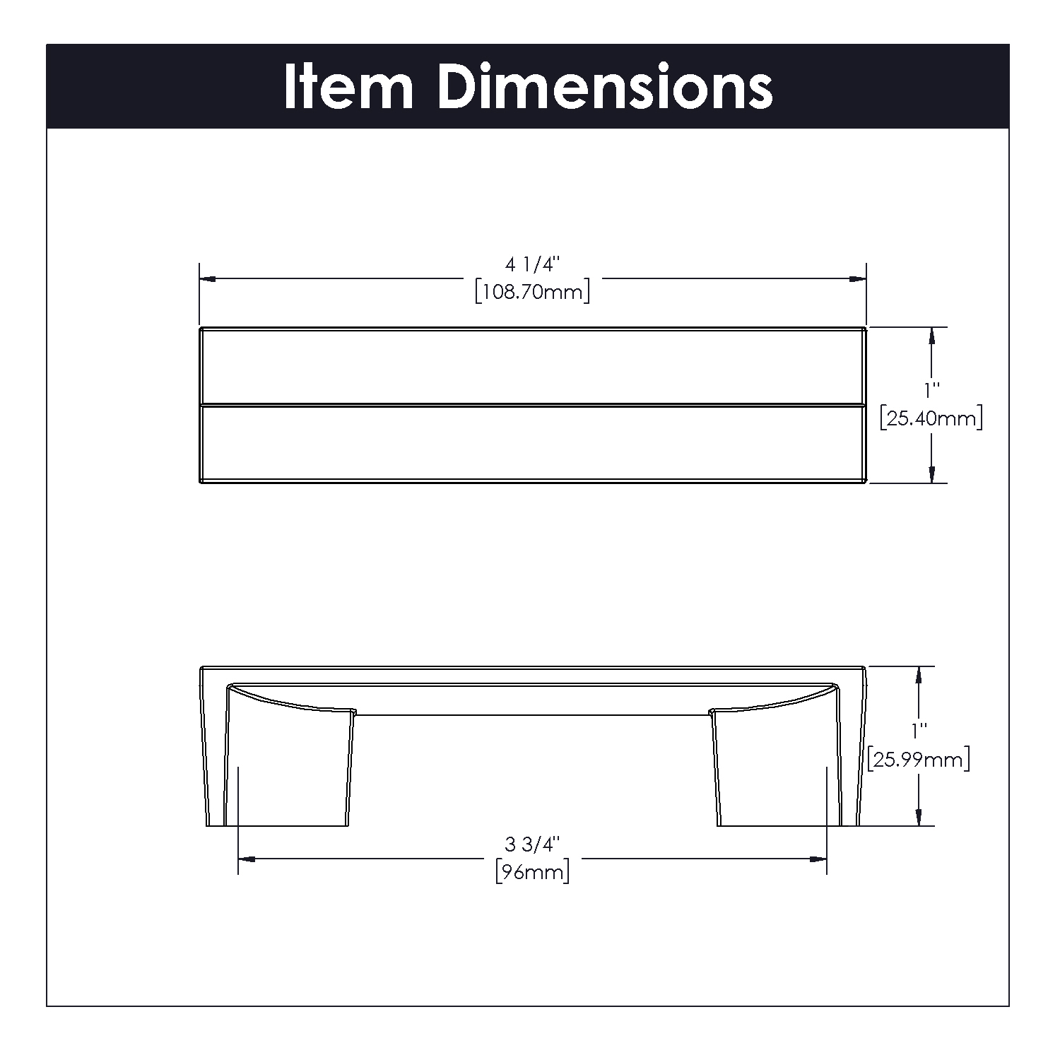 3-3/4 Inch (96mm) Avenue Pull