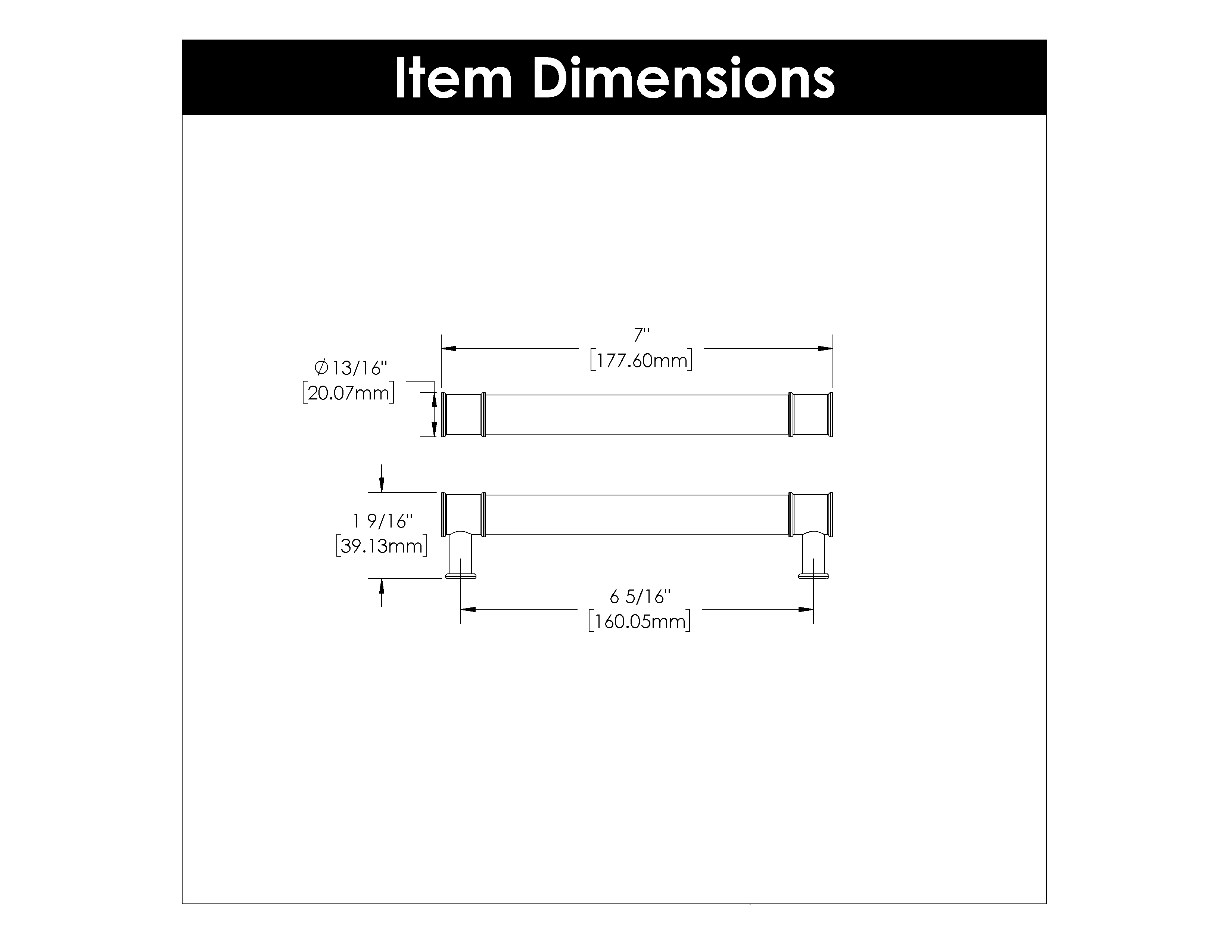 6-5/16 Inch (160mm) Midway Pull