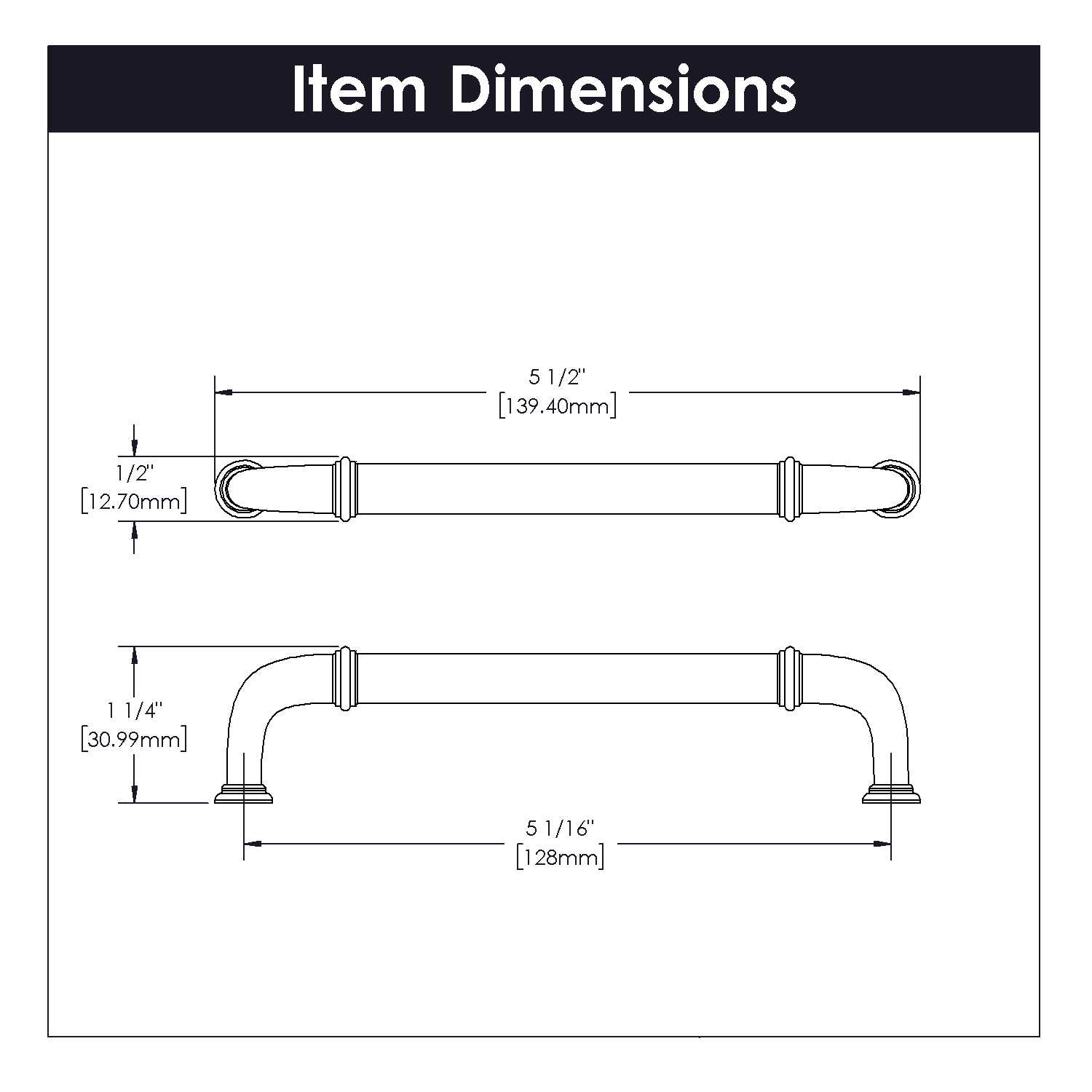 5-1/16 Inch (128mm) Cottage Pull