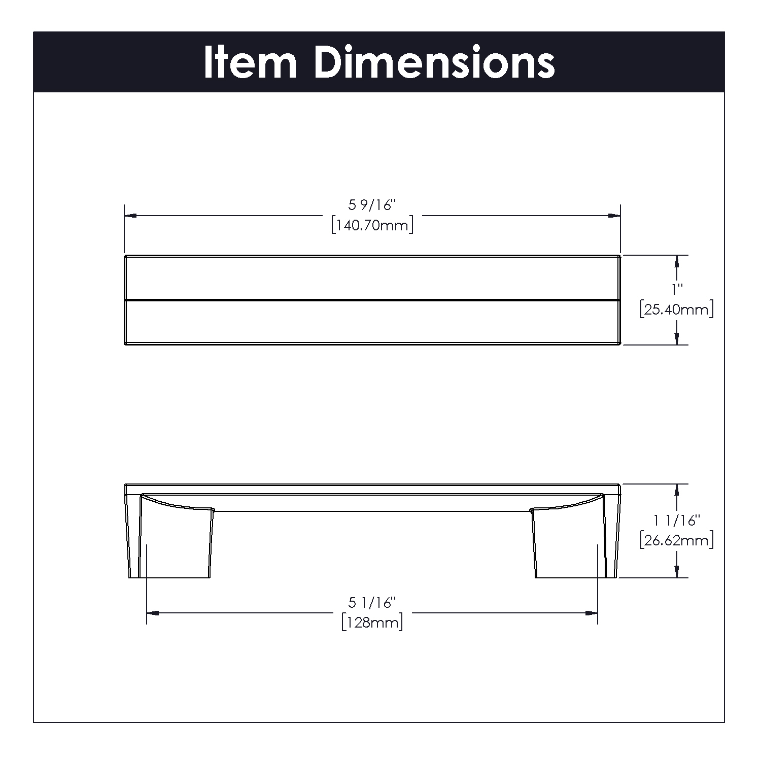 5-1/16 Inch (128mm) Avenue Pull