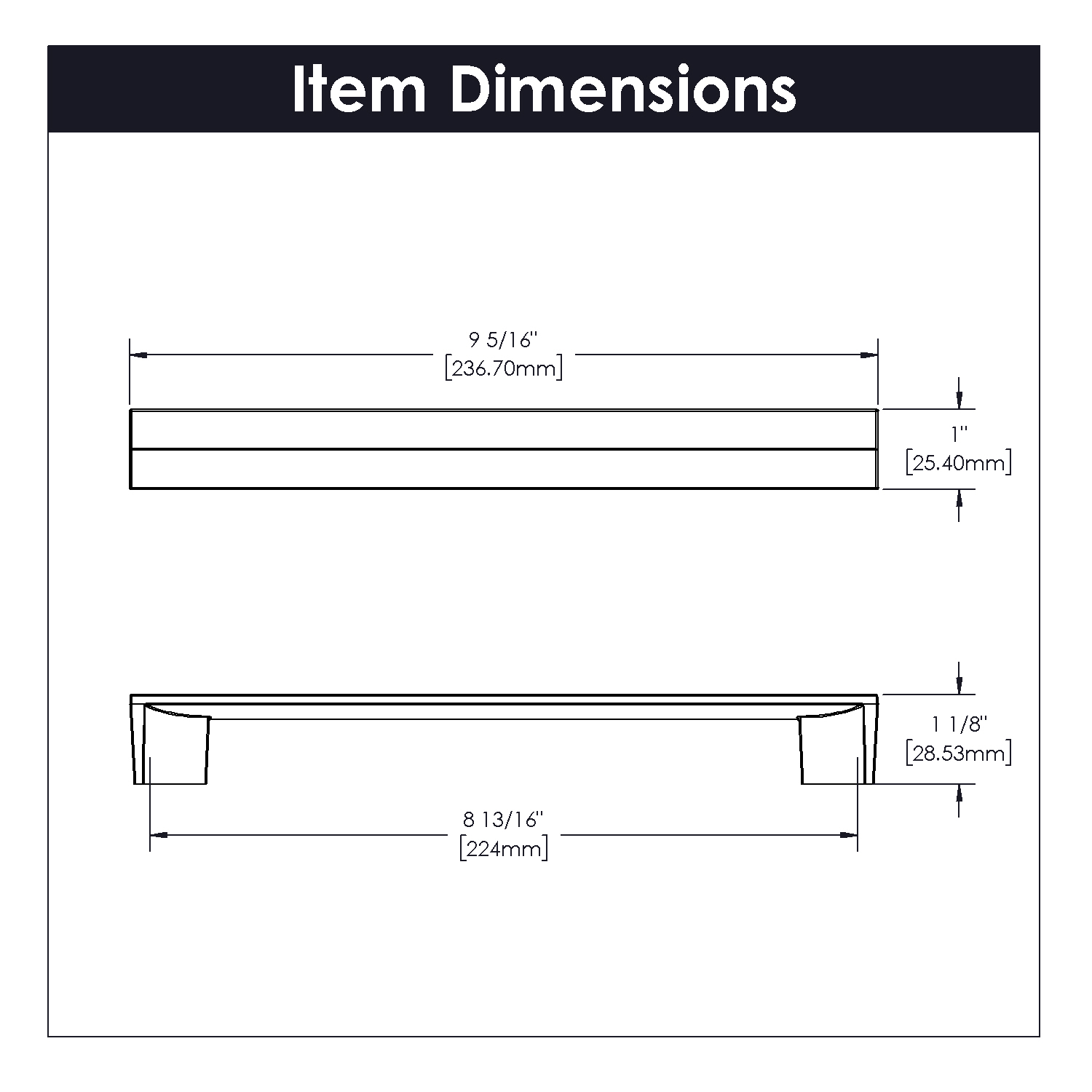8-13/16 Inch (224mm) Avenue Pull