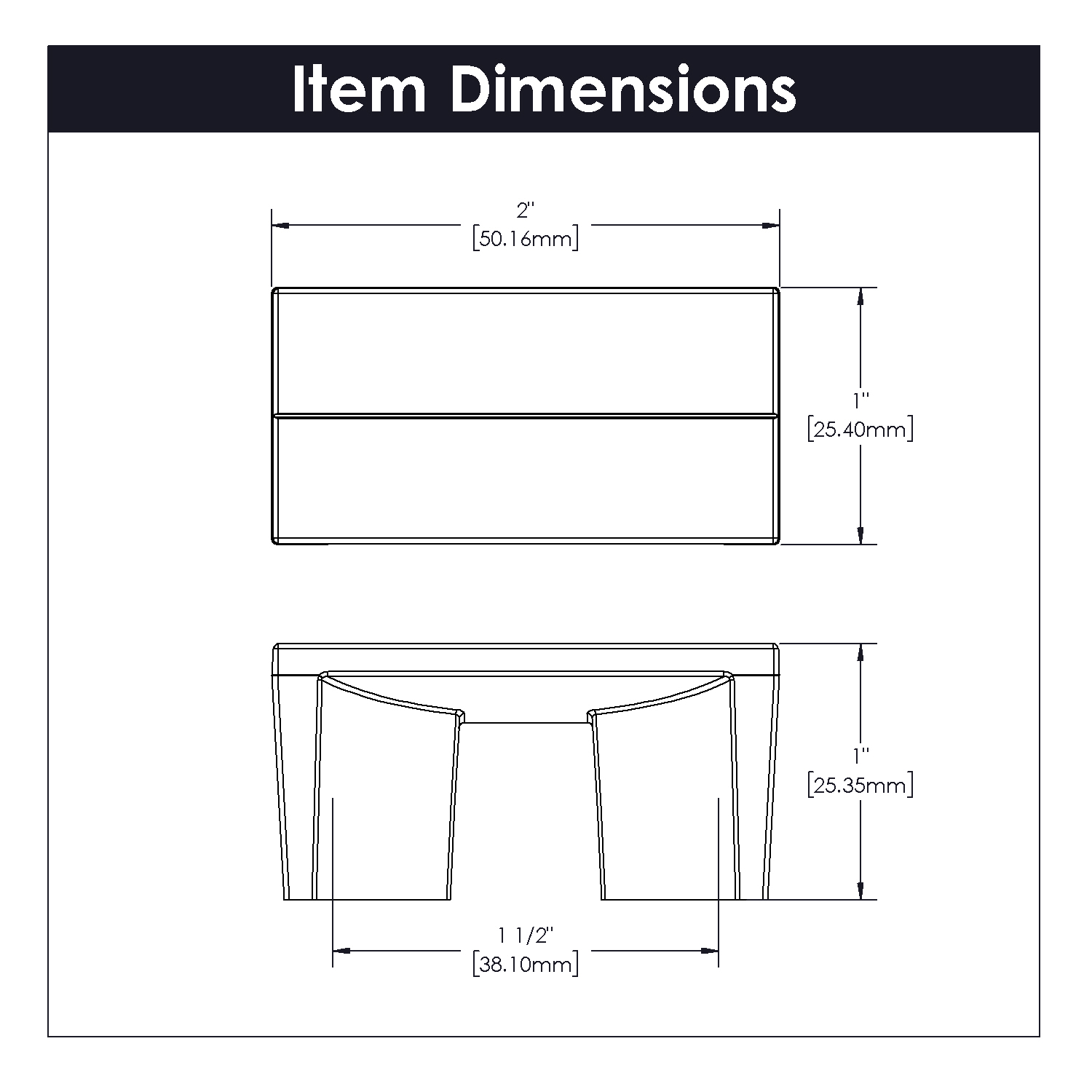1-1/2 Inch (38mm) Avenue Pull